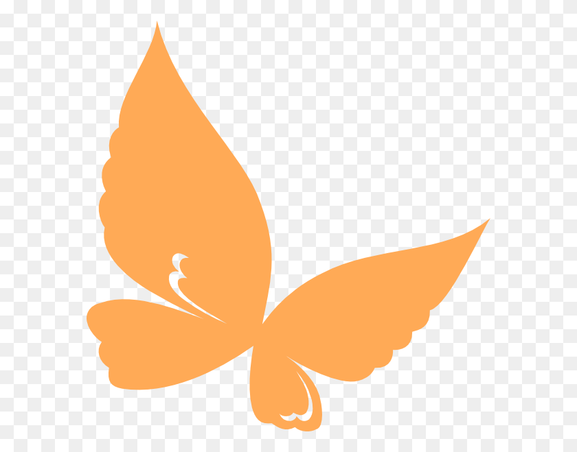 588x599 Clipart Orange Butterflies - Meerkat Clipart