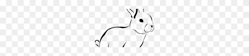 200x130 Clipart Outline Clker Rabbit White Pictures - Rabbit Clipart Black And White