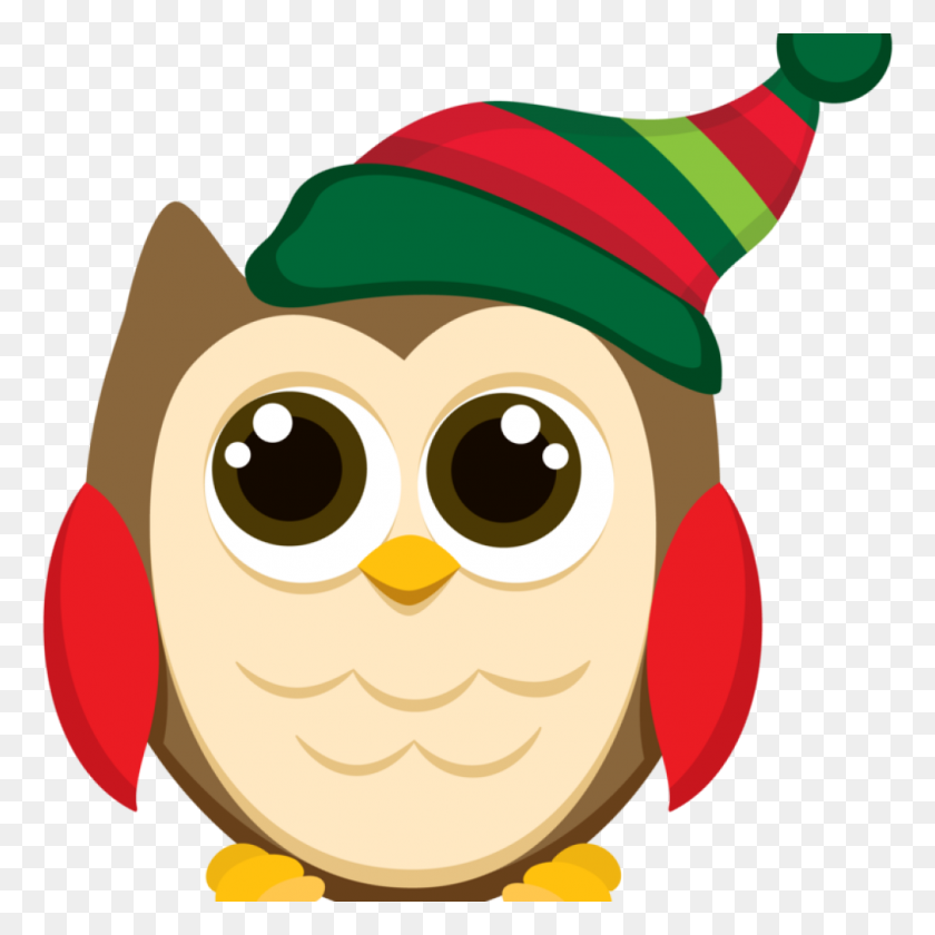 1024x1024 Clipart Owls - Christmas Owl Clipart