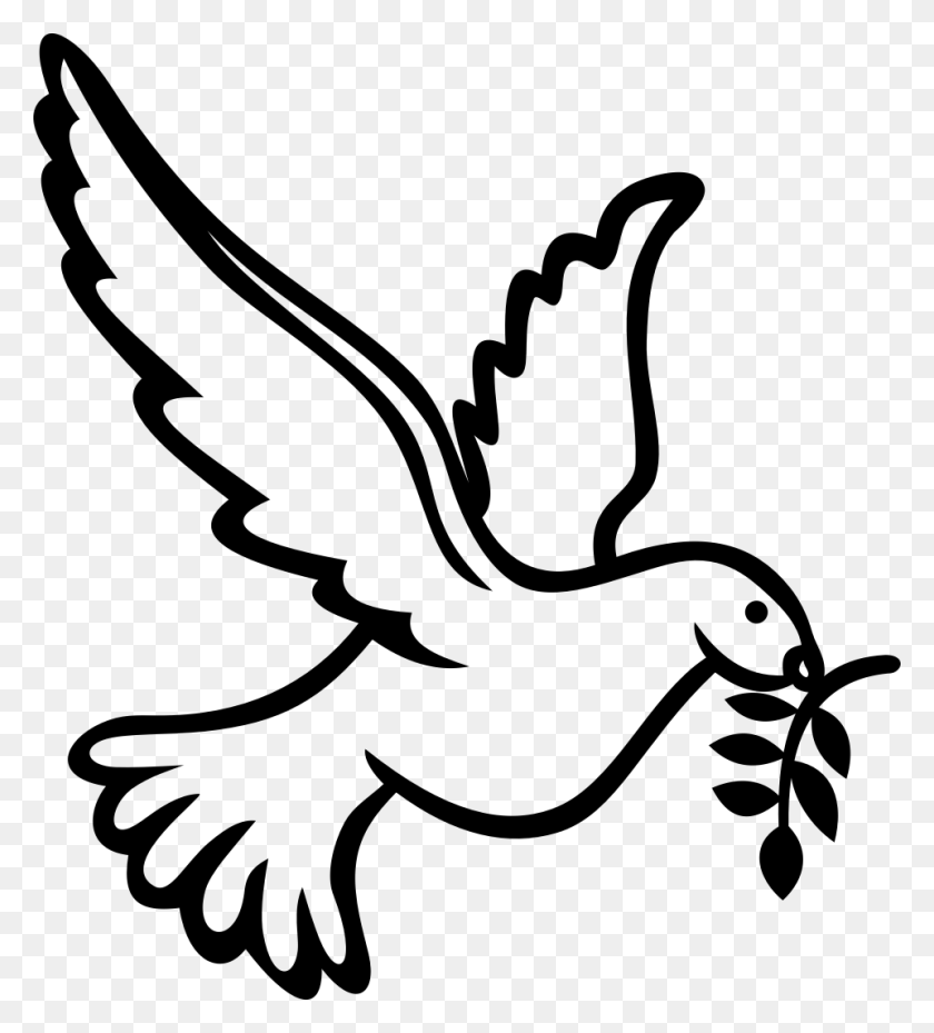 960x1070 Clipart Peace Dove Clip Art Images - White Dove PNG