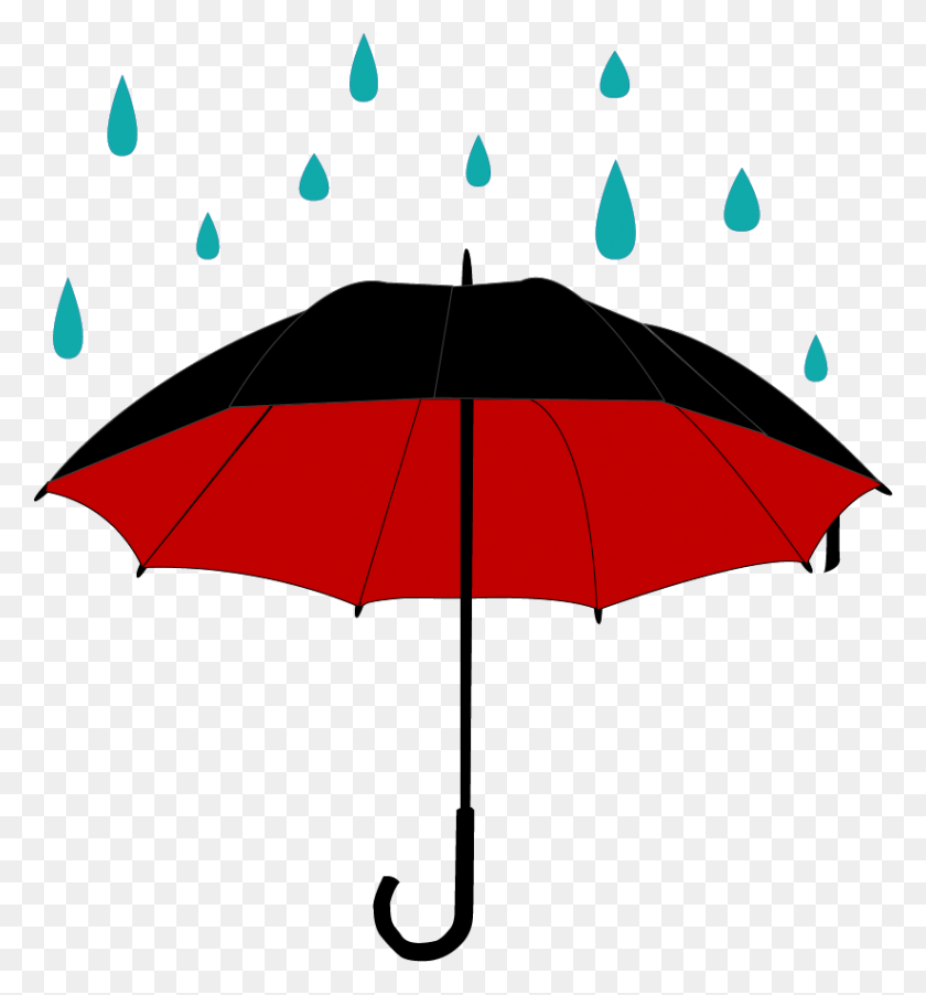823x889 Clipart Rain Umbrella - Rain Gauge Clipart