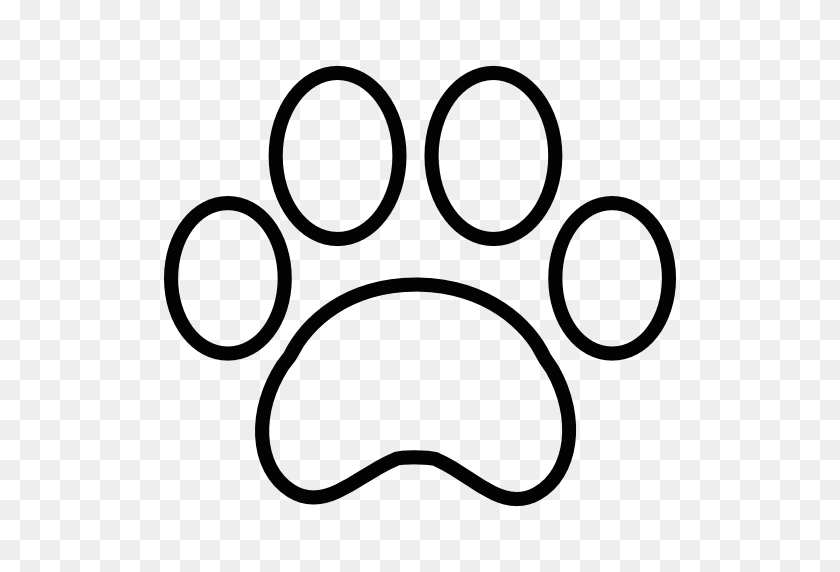 512x512 Clipart Resolution - Dog Paw Clipart Black And White