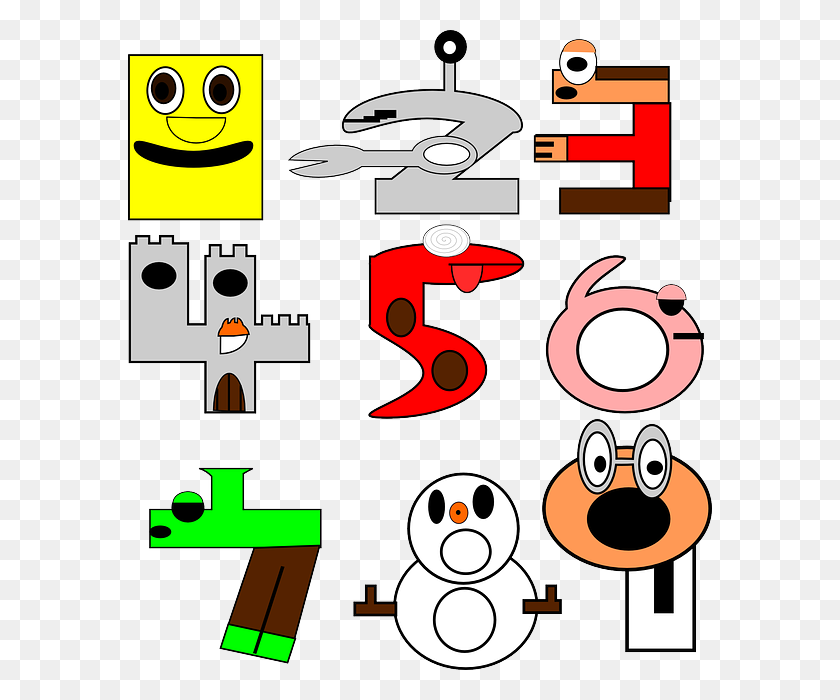 584x640 Clipart Resolution - Numbers Clipart