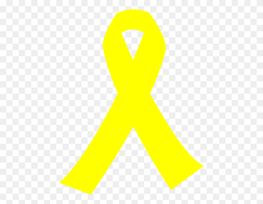 462x593 Clipart Ribbon Yellow - Cancer Awareness Clipart
