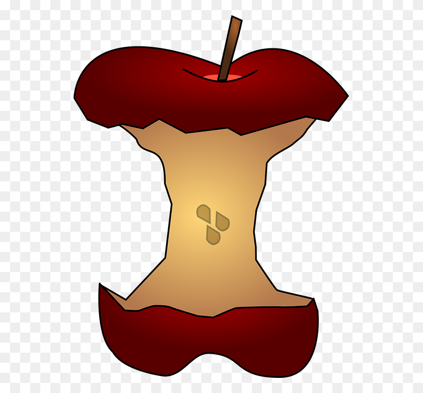547x720 Clipart Rotten Apple - Spoiled Food Clipart