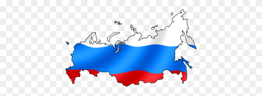 420x248 Clipart Russia Map - Russian Flag Clipart