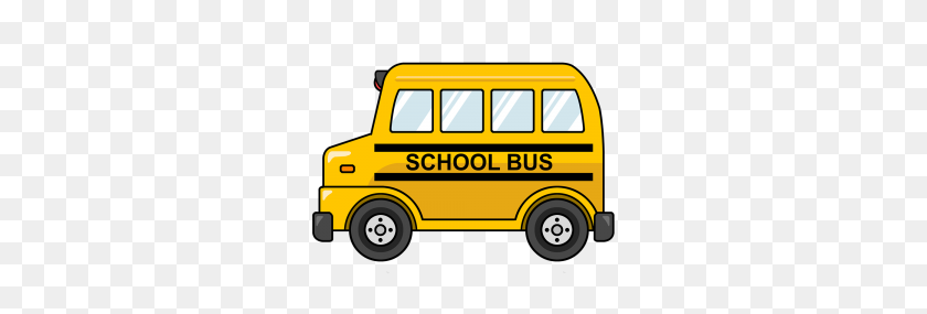 300x225 Клипарт Школьный Автобус - Вид Сбоку Автомобиля Клипарт