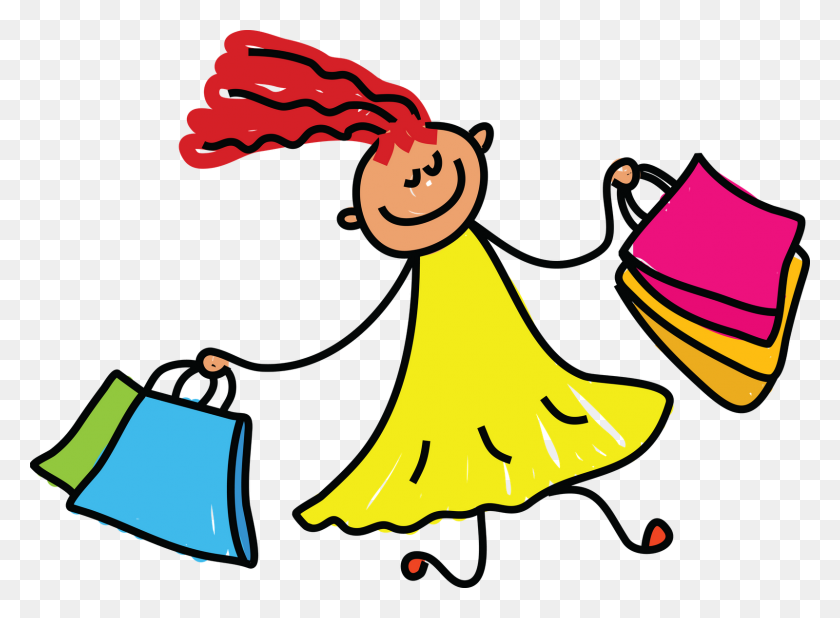 1600x1145 Clipart Shopping - Kids Drawing Clipart