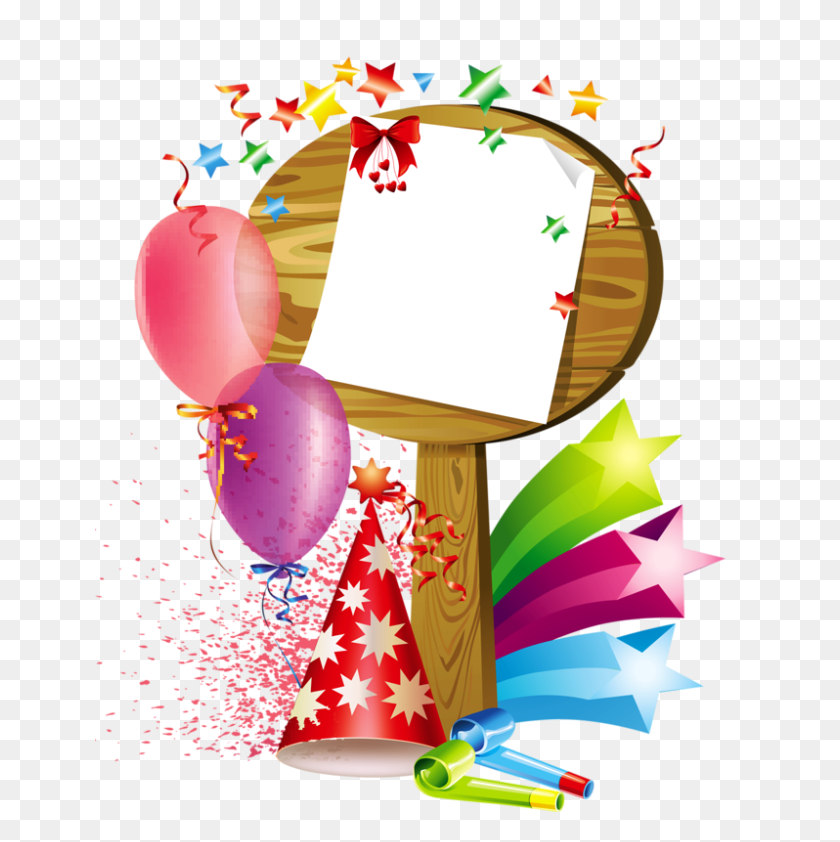 650x782 Clipart Signs Scrolls Birthday, Happy - Happy Birthday Clip Art Images