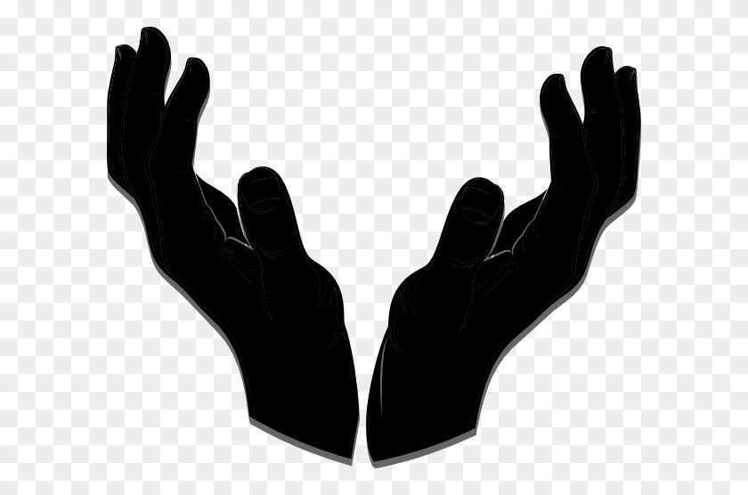 600x496 Clipart Silhouette Helping Hand - Hand Silhouette PNG
