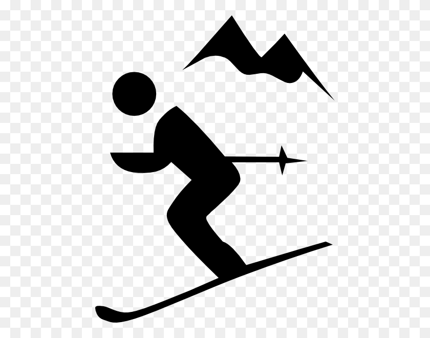 468x600 Клипарт Лыжный Спорт - Картинки Для Беговых Лыж