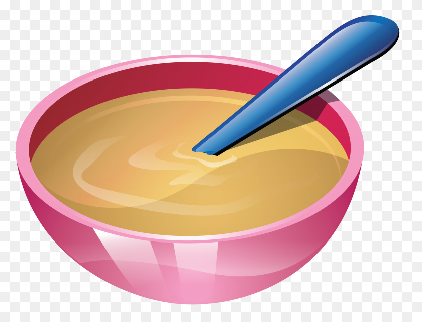 5106x3800 Clipart Soup In Pink Bowl Png Image - Soup And Salad Clip Art