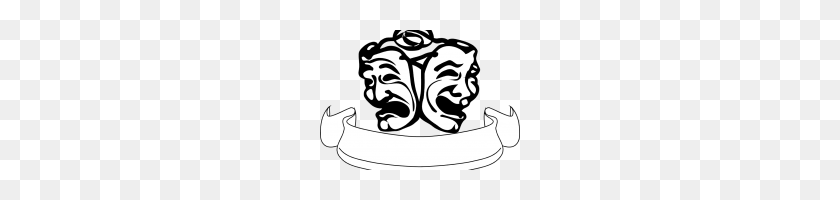 200x140 Clipart Theatre Masks Theatre Drama Mask Comedy Clip Art Mask Png - Comedy Clipart