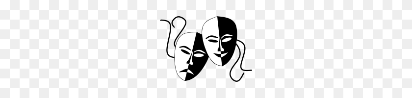 200x140 Clipart Theatre Masks Theatre Drama Mask Comedy Clip Art Mask Png - Free Theater Clipart