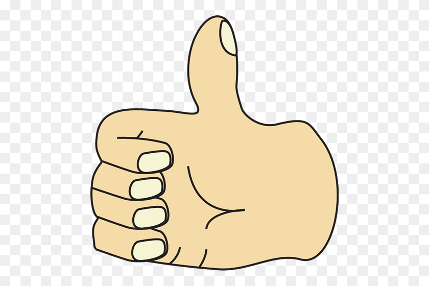486x500 Clipart Thumb - Thumbs Up And Down Clipart
