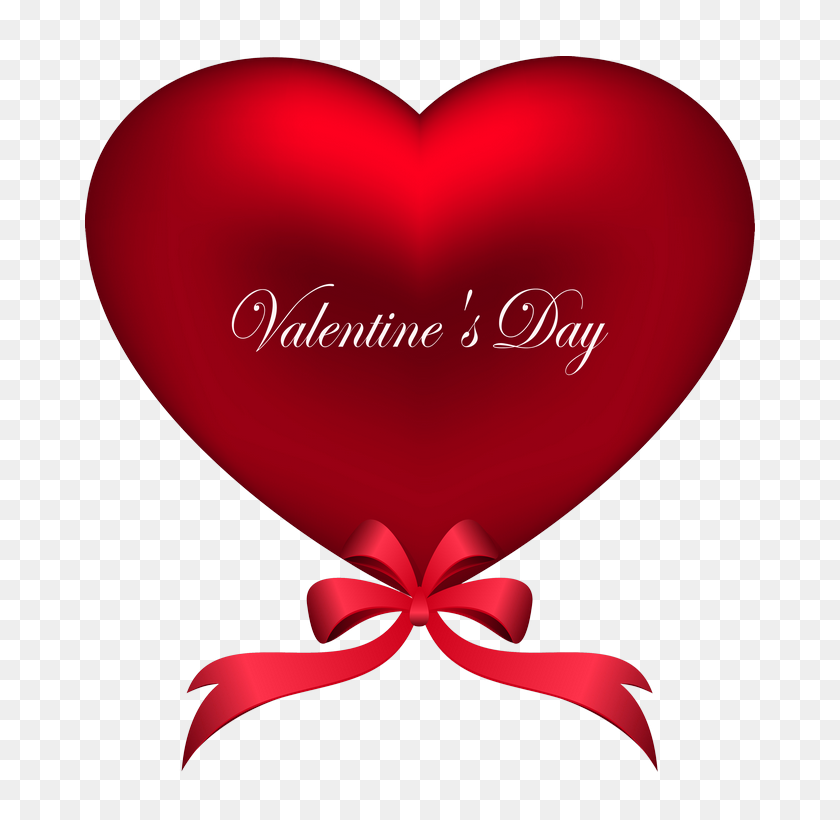 710x760 Клипарт Валентина, День Святого Валентина - Сердце Лента Клипарт