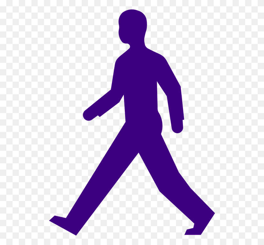 528x720 Clipart Walking Person - Gente Caminando Clipart