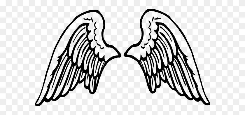 600x334 Clipart Wings - Tribal Clipart Black And White