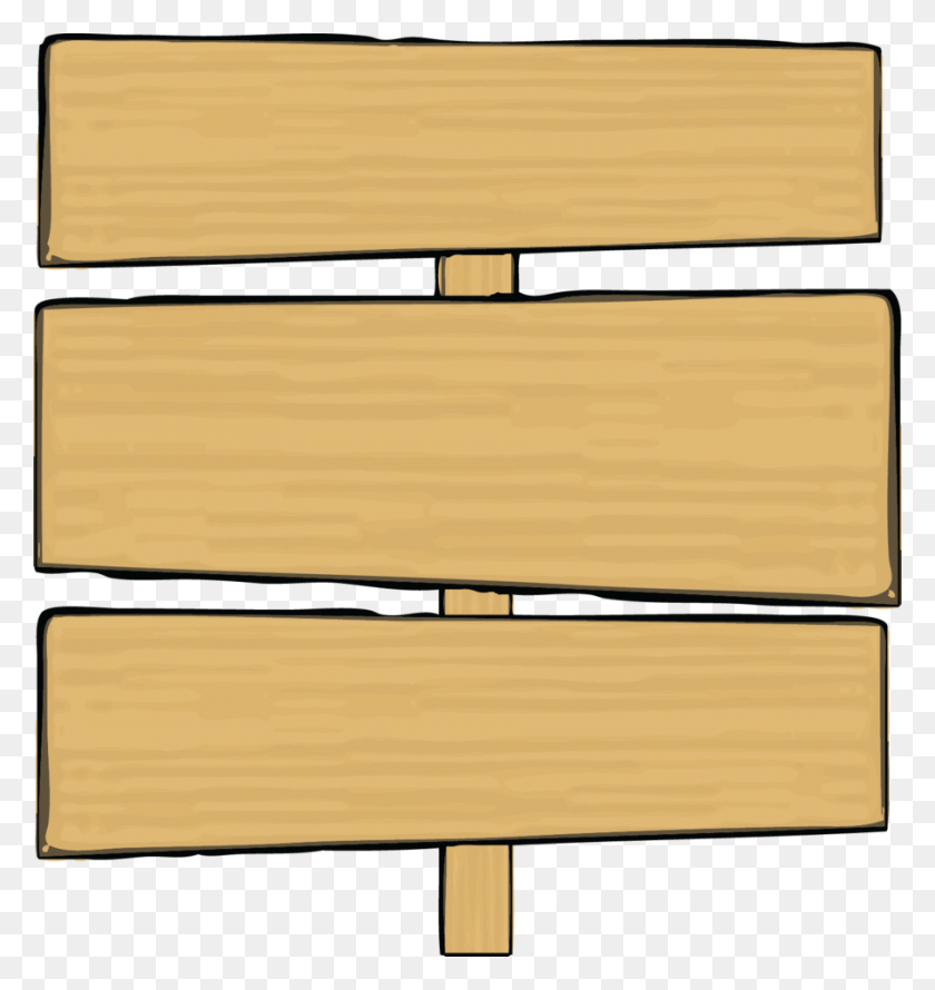 900x958 Clipart Wood Board - Wooden Sign PNG