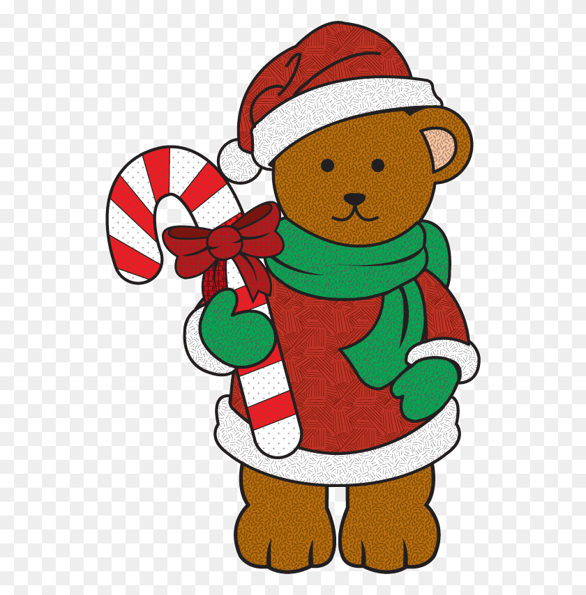538x794 Клипартфорт Праздники Рождество Рождественский Медведь - Рождественский Медведь Клипарт