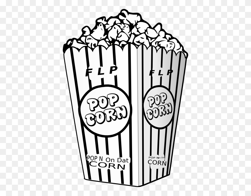 420x598 Cliparts Popcorn Bowl - Bowl Clipart Black And White
