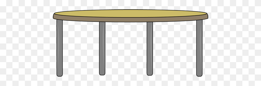 500x217 Cliparts Rectangle Table - Round Table Clipart