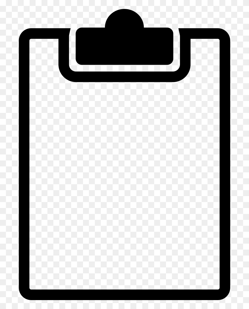 714x980 Clipboard Png Icon Free Download - Clipboard Clipart Black And White