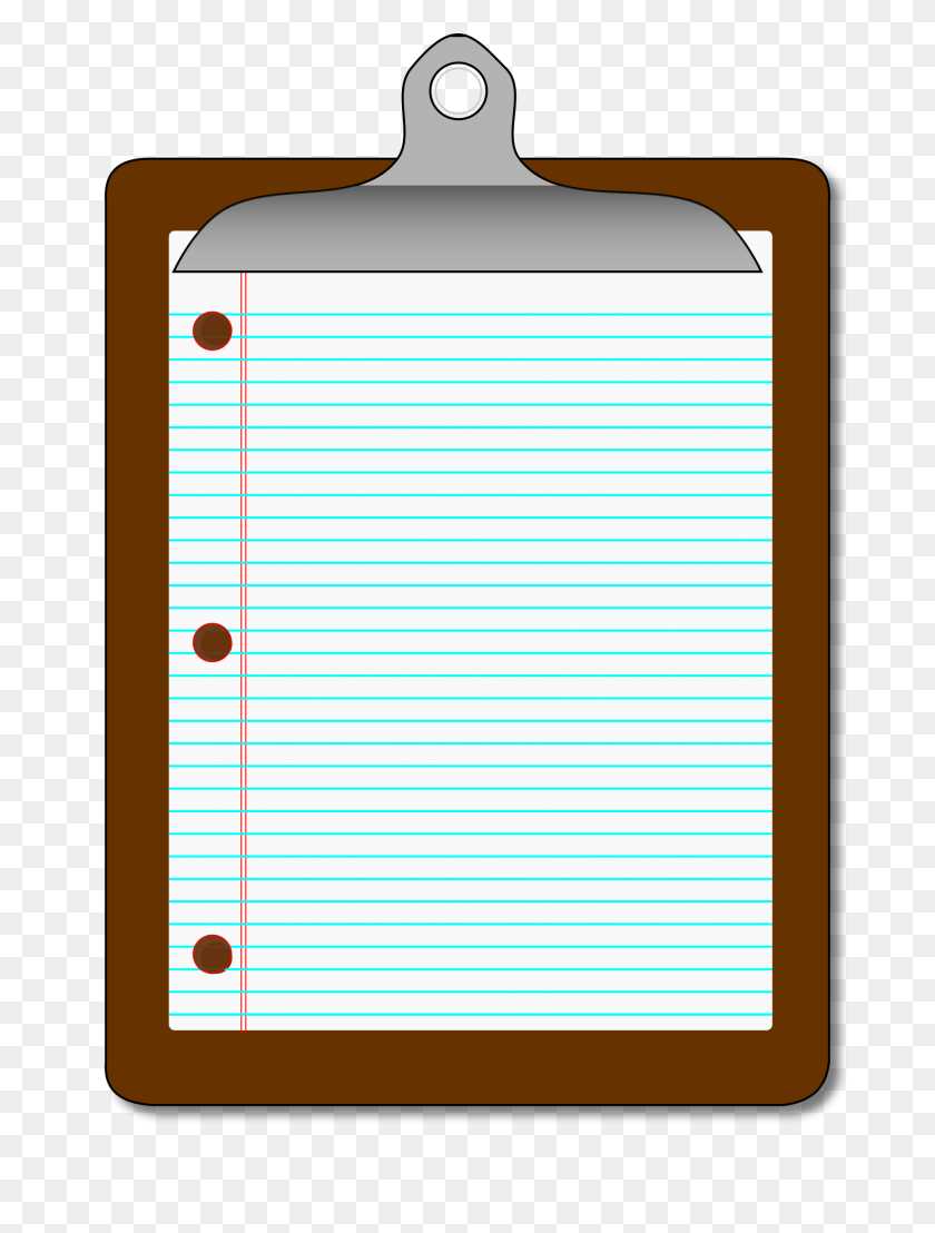 1786x2400 Clipboardlined Paper - Writing On Paper Clipart