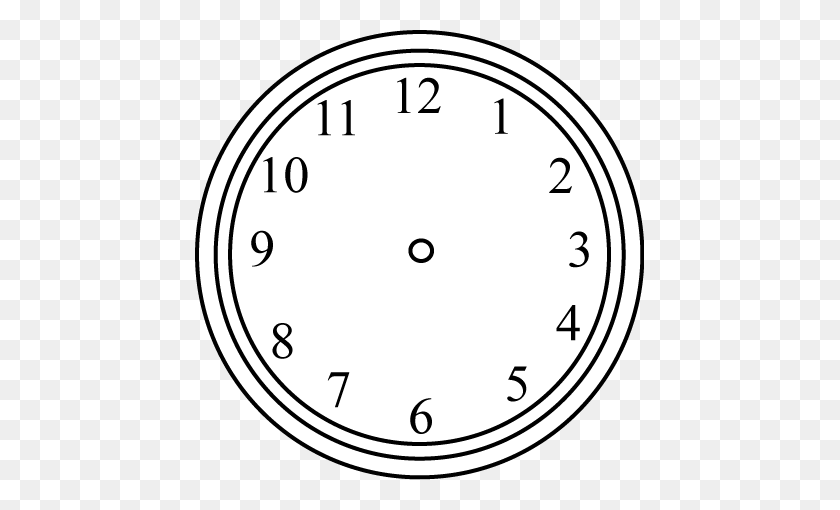 449x450 Clock Clip Art - Alarm Clock Clipart Black And White