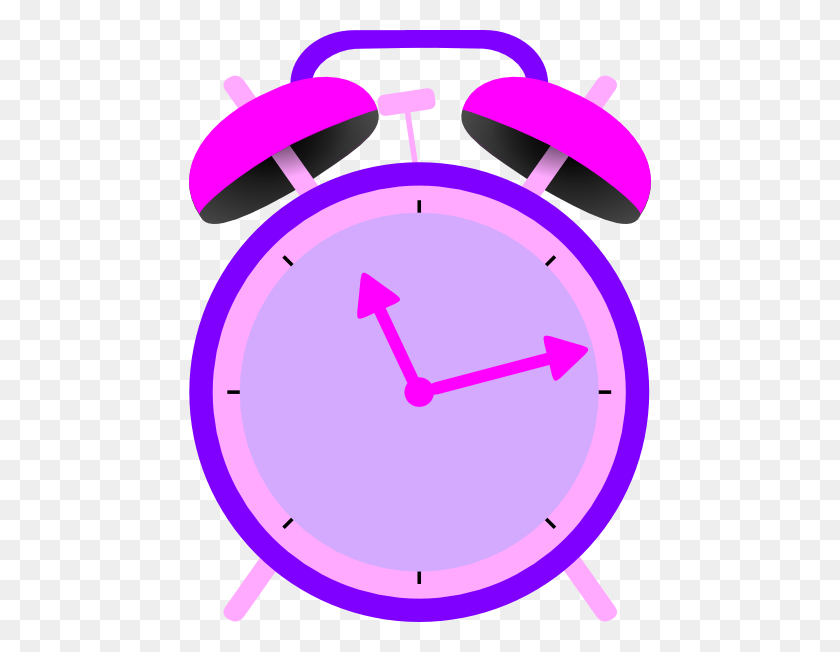 462x592 Clock Clipart Purple - Bath Time Clipart