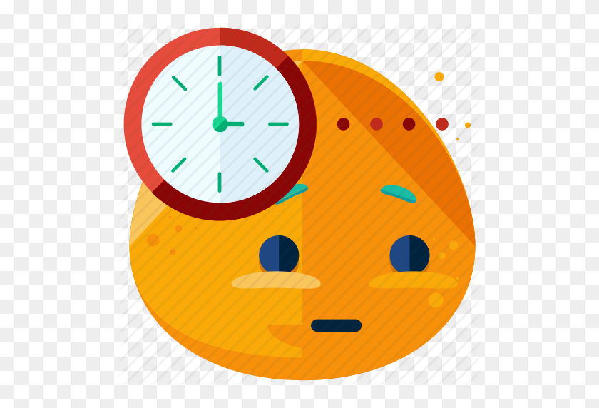 512x512 Reloj, Emoji, Emoticon, Smiley, Tiempo, Esperando Icono - Reloj Emoji Png