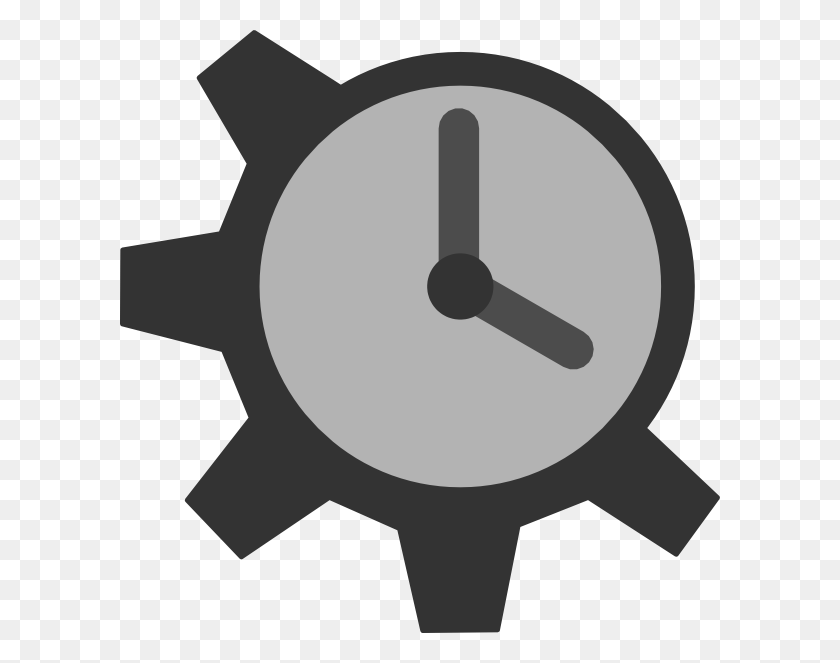 600x603 Clock Gear Clip Art - Clock Clipart