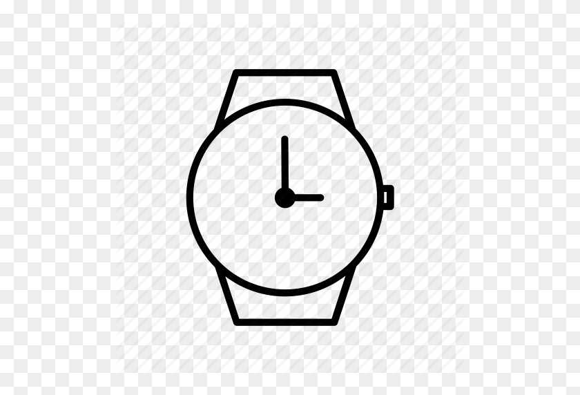 512x512 Reloj, Mano, Tiempo, Reloj, Icono De Muñeca - Mano De Reloj Png