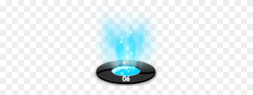 256x256 Icono De Reloj De Descarga De Iconos De Holograma Iconspedia - Holograma Png
