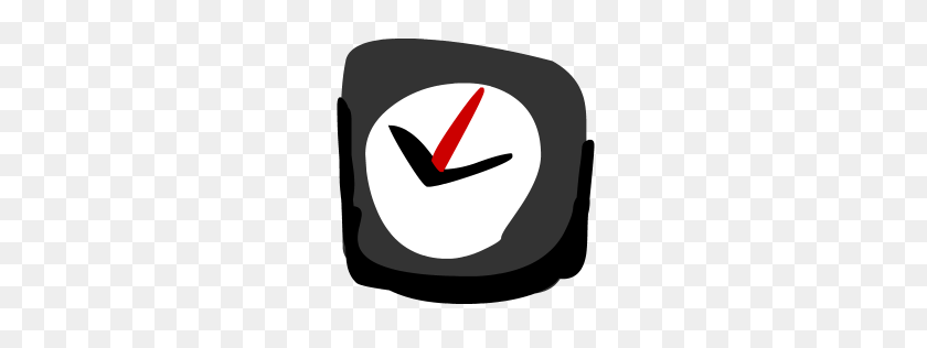 256x256 Значок Часов Рисованной Для Iphone Набор Иконок Быстрый Дизайн Иконок - Значок Часов Png