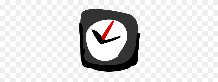 256x256 Icono De Reloj Dibujado A Mano Conjunto De Iconos De Iphone Diseño De Icono Rápido - Icono De Reloj Png