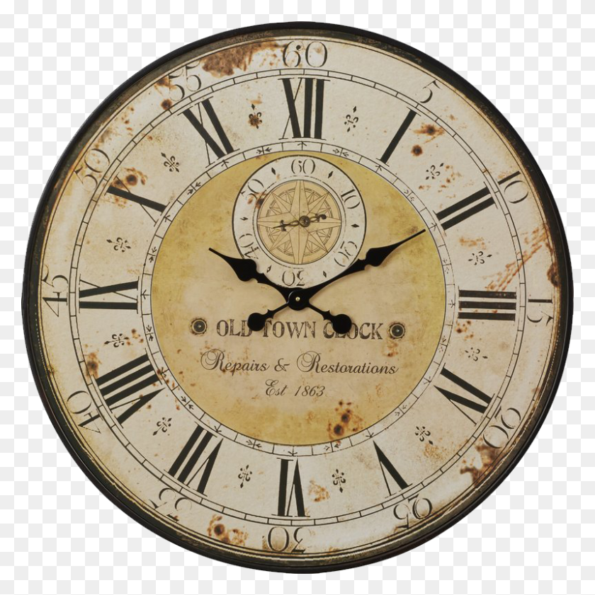 798x800 Clock Png Hd Background - Old Clock PNG