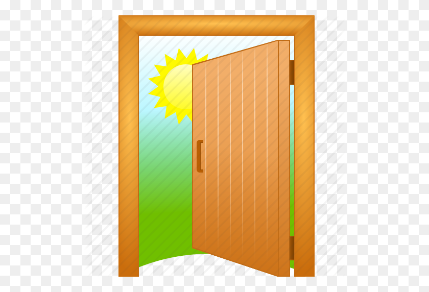512x512 Close Session, Exit, Go Away, Log Out, Login, Logout, Open Door Icon - Open Door PNG