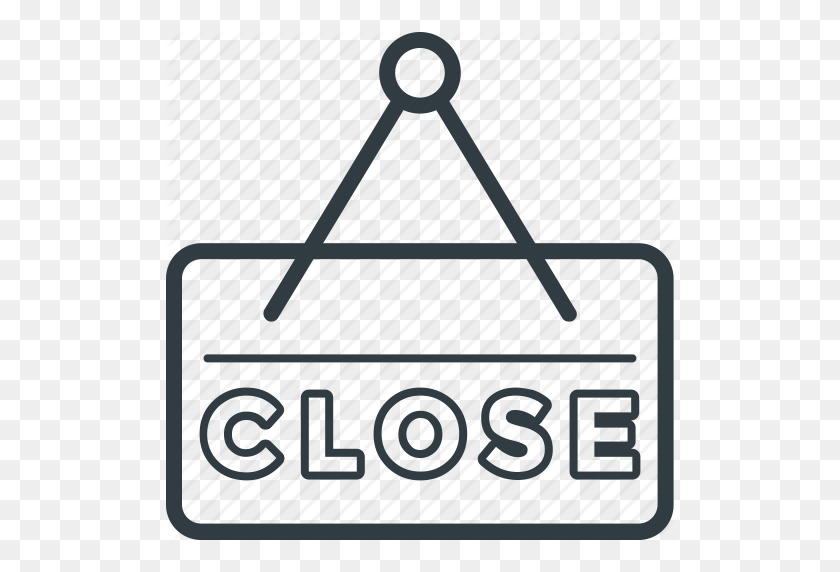 512x512 Close Shop, Closed Sign, Hanging Sign, Information Sign, Shop Sign - Hanging Sign PNG