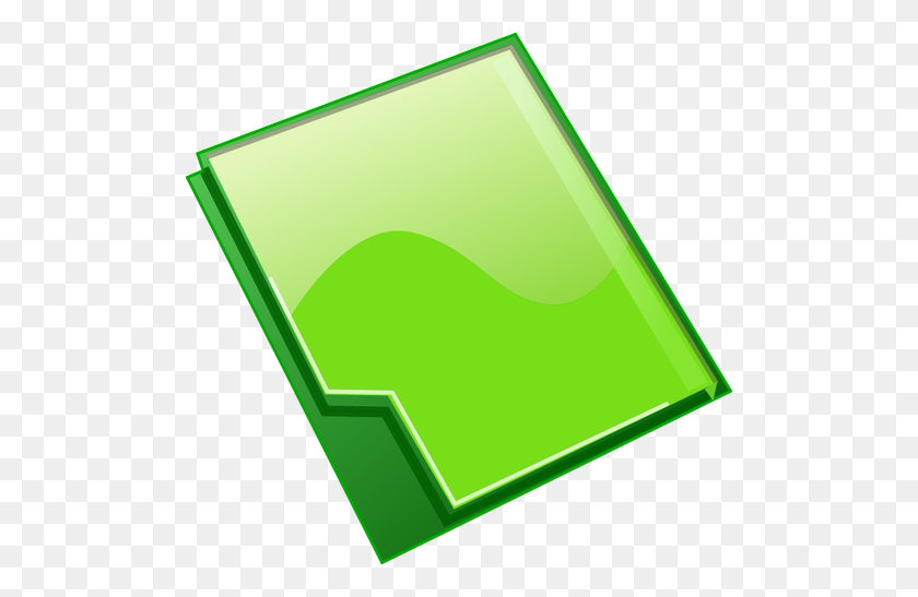 500x487 Closed Green Folder Vector Clip Art - Classification Clipart