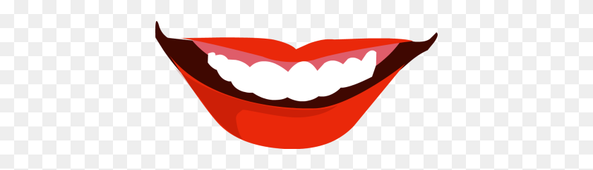 400x182 Closed Mouth Clip Art - Mouth Clipart