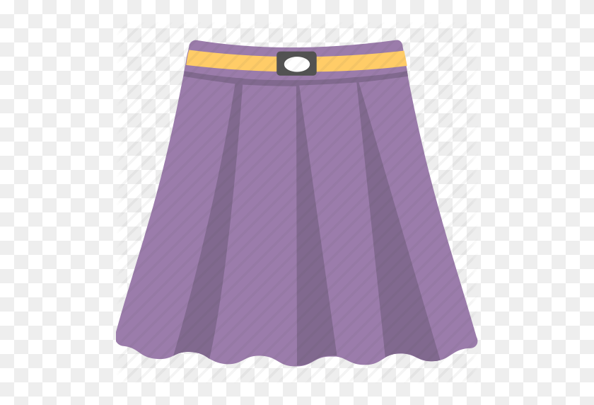 512x512 Clothes, Dirndl Skirt, Pleated Skirt, Purple Color Skirt, Skirt Icon - Skirt PNG