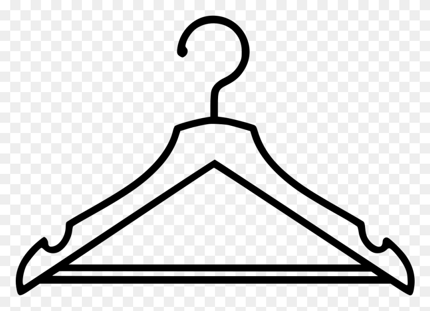 981x690 Значок Вешалка Для Одежды Прозрачном Фоне Значок Вешалка Линии - Вешалка Клипарт