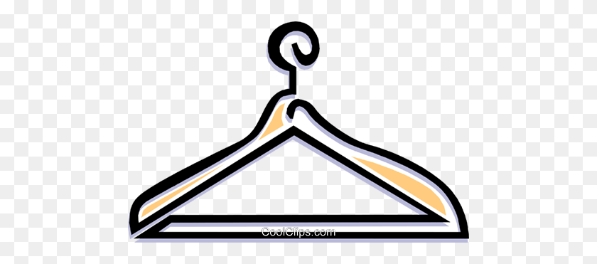 480x311 Clothes Hanger Royalty Free Vector Clip Art Illustration - Clothes Hanger Clipart