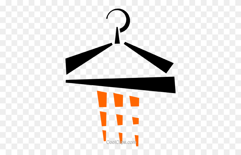 384x480 Clothes Hanger Royalty Free Vector Clip Art Illustration - Clothes Hanger Clipart