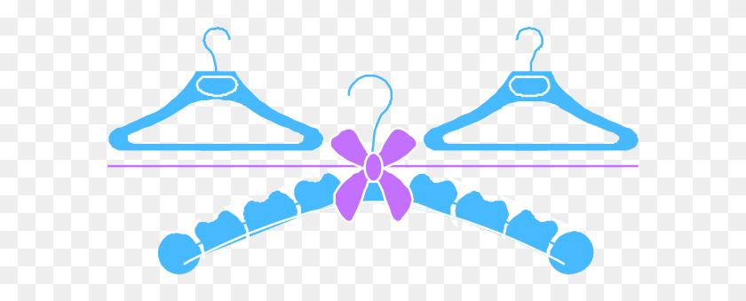 600x279 Clothes Hangers Clip Art Free Vector - Hanger Clipart
