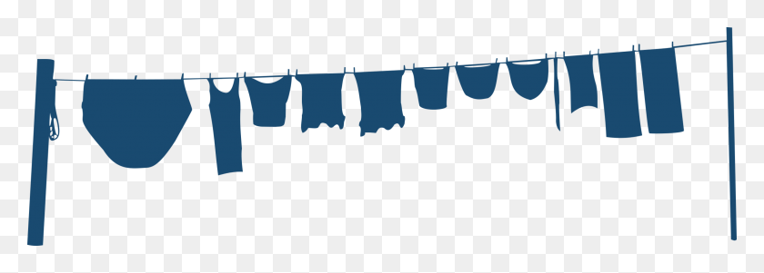 2423x750 Clothes Line Laundry Clothing Clothespin Washing - Clothesline Clipart