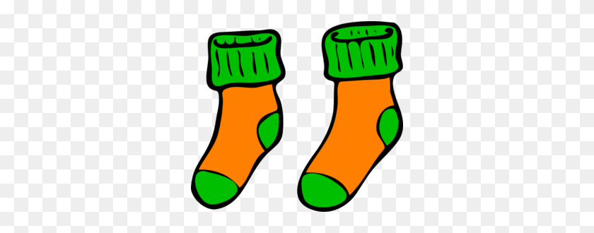 300x270 Ropa Par De Haning Socks Clipart Vector Libre En Oficina Abierta - Crazy Sock Clipart
