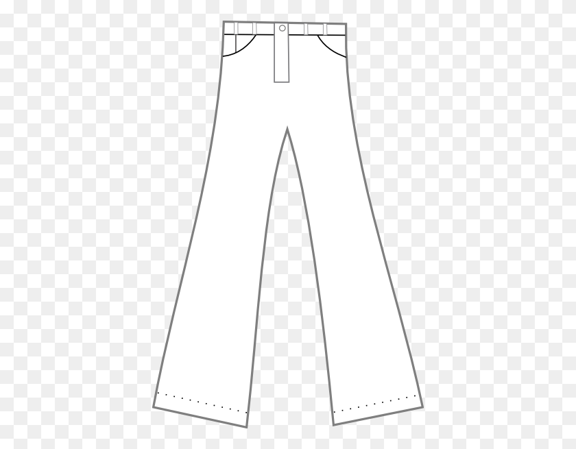 396x595 Clothing Pants Outline Clip Art - Pants Clipart Black And White