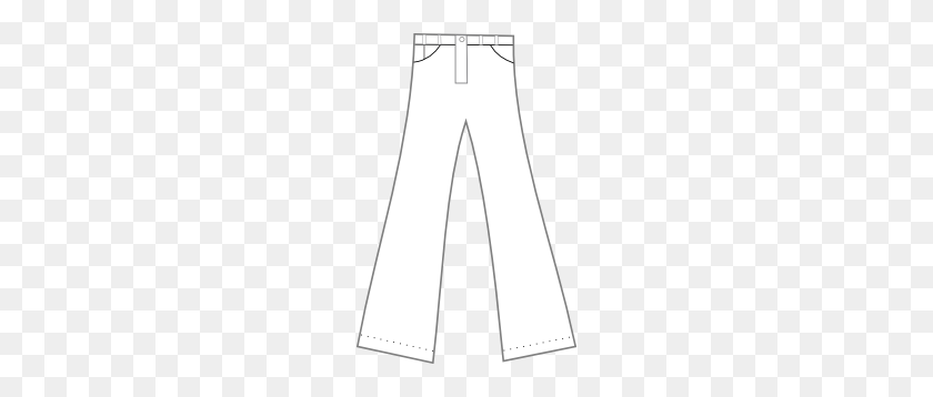 198x298 Ropa Pantalones Contorno De Imágenes Prediseñadas - Jeans Clipart Blanco Y Negro